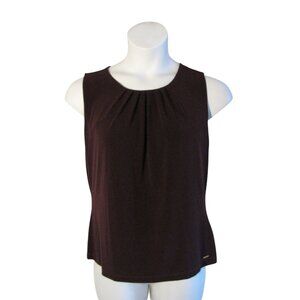 Calvin Klein L Burgundy Sleeveless Shirt Top Tank